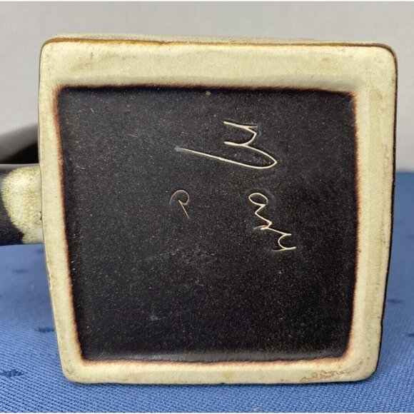 Mara Mexico Kokopelli Flute Player Pottery Mugs Cups Hand Crafted Signed Brown - Picture 4 of 6